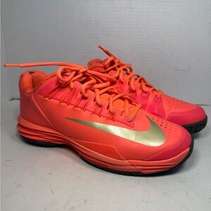 Nike Lunar Ballistec 1.5 Tennis Shoes Hot Lava 705291-890 Womens size 7